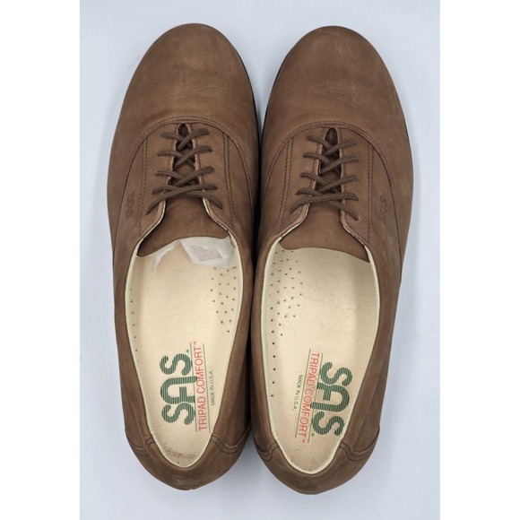 SAS Whisper Walking Oxford Womens 9 N Brown Suede Lace Up Tripad Comfort Shoes. - Picture 9 of 13